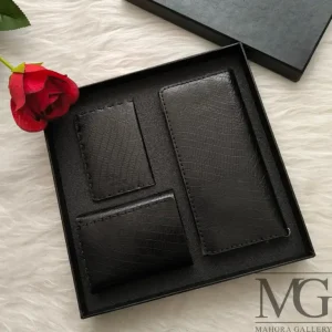 ست هدیه کیف سه تکه ماهورا دکمه مخفی